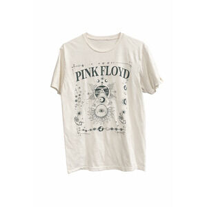 Pink Floyd Graphic T-Shirt Unisex Adult Men’s Cream Rock Band Tee